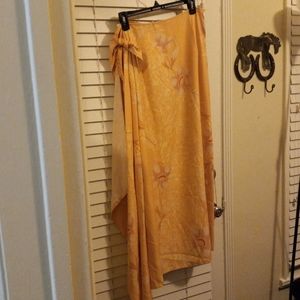 Vintage Tommy Bahama 100% silk wrap around tropical skirt worn in Disney movie